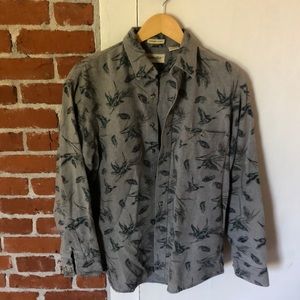 Duck-Print Chamois Button-Down